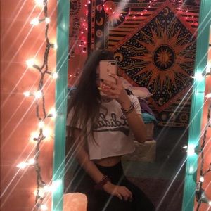 White adidas crop top